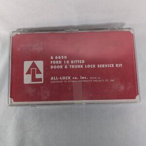 All-Lock A 6650 Ford 10 Bitted Door & Trunk Lock Service Kit Tumbler Face Cap